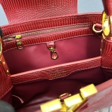Louis Vuitton Classic LV Letter Lizard Leather Mini Handbag Size:27 x 18 x 9 CM