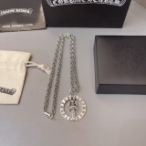 Chrome Hearts Unisex Retro Sanskrit Holy Sword Pendant Necklace