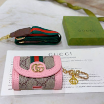 Gucci New Classic Double G Pink Keybag Bluetooth Earphone Cover Keychain