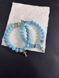 Chrome Hearts Retro Multi Element Blue Cat Eye Bracelet Bracelet