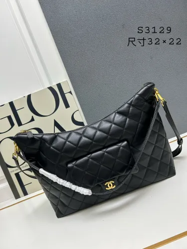 Chanel Classic Hippie Hobo Leather Mini Underarm Bag Size:32 x 22 CM