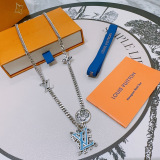 Louis Vuitton New Couple Classic Retro Logo Ring Pendant Necklace
