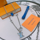 Louis Vuitton New Couple Classic Retro Logo Ring Pendant Necklace