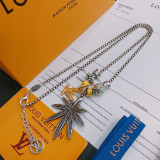 Louis Vuitton Couple Punk Retro Multi Element Bead Chain Necklace