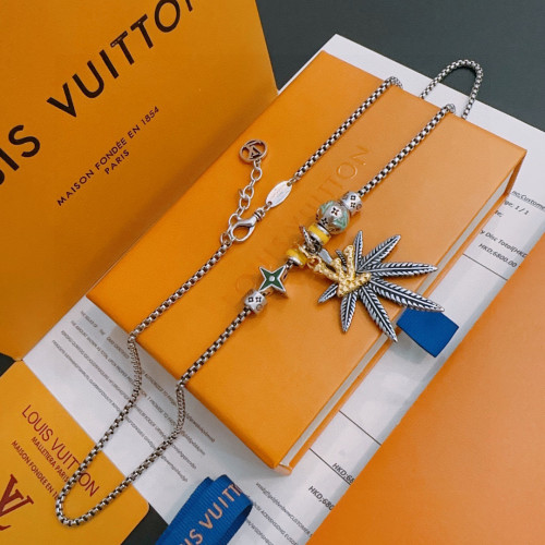 Louis Vuitton Couple Punk Retro Multi Element Bead Chain Necklace