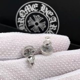 Chrome Hearts Unisex Retro Cross Flower Earrings