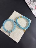 Chrome Hearts Retro Multi Element Blue Cat Eye Bracelet Bracelet