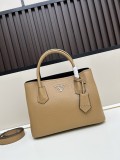 Prada New Classic Triangle Logo Lychee Pattern Leather Shopping Bag Handbag Size: 30x22x14 CM