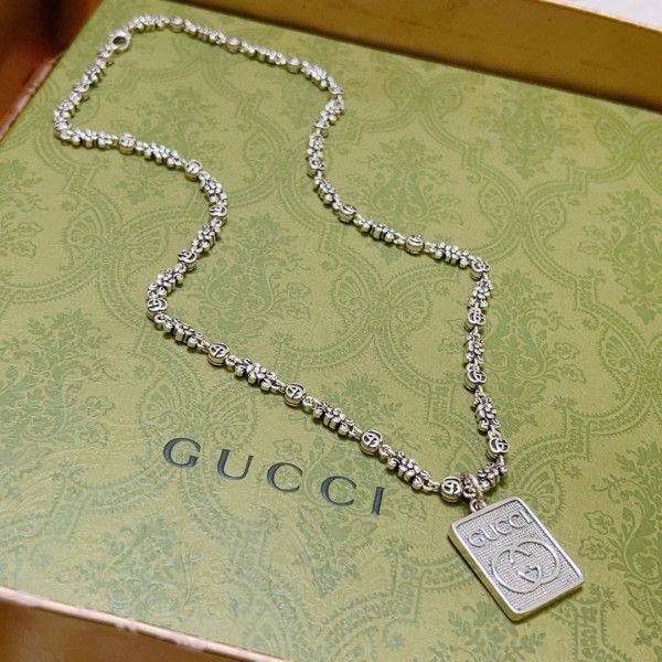 Gucci Anger Forest Collection Double G Pattern Vintage Necklace