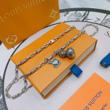 Louis Vuitton New Punk Retro Logo Pendant Necklace