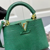 Louis Vuitton Classic LV Letter Lizard Leather Mini Handbag Size：21 x 14 x 8 CM