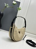 Prada Classic Triangle Logo Straw Bag Size: 25x15x7 CM