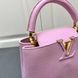 Louis Vuitton Classic LV Letter Lizard Leather Mini Handbag Size:27 x 18 x 9 CM