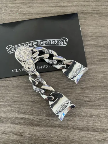 Chrome Hearts Unisex Retro Cross Flower Lobster Buckle Bracelet