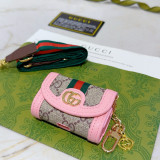 Gucci New Classic Double G Pink Keybag Bluetooth Earphone Cover Keychain