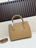 Prada New Classic Triangle Logo Lychee Pattern Leather Shopping Bag Handbag Size: 30x22x14 CM