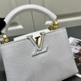 Louis Vuitton Classic LV Letter Lizard Leather Mini Handbag Size：21 x 14 x 8 CM