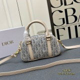 Dior New Mini Blue Oblique Printed Handbag Crossbody Bag Size: 20.5 x13x 5 CM