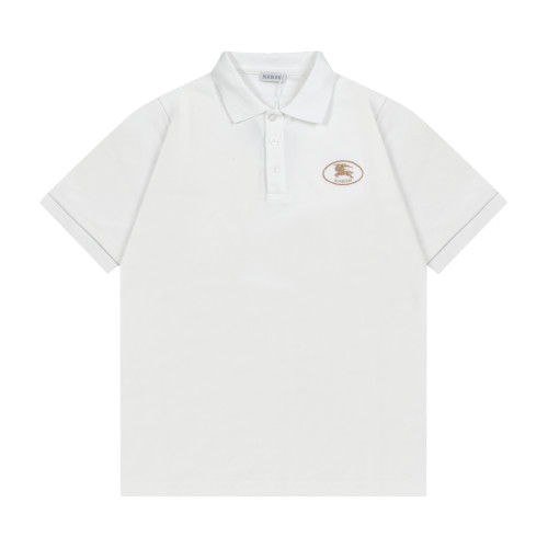 Burberry Unisex New Embroidered War Horse Wheat Ear Logo Casual Polo