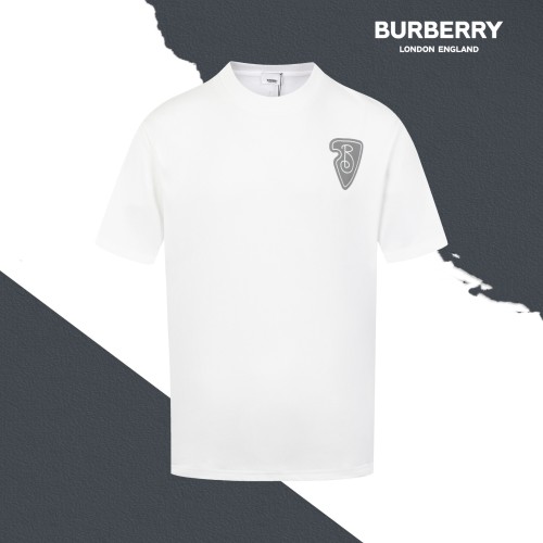 Burberry New Classic Foam War Horse Printed Short Sleeve Couple Casual T-shirt
