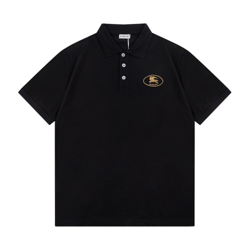 Burberry Unisex New Embroidered War Horse Wheat Ear Logo Casual Polo