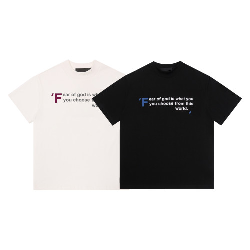 Fear of God Classic Letter Printed Short Sleeve Unisex Loose Casual T-shirt