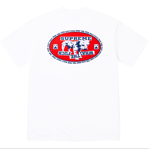 Supreme Fashion Logo Spotted Dog Printed T-shirt Unisex Casual Loose Short Sleeve