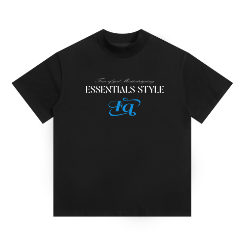 Fear of God Classic Logo Printed Short Sleeve Unisex Loose Casual T-shirt