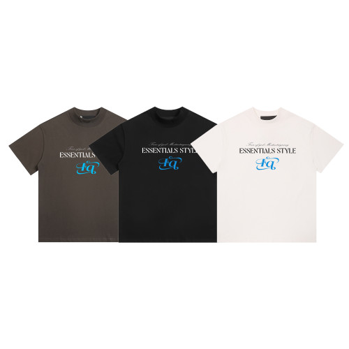 Fear of God Classic Logo Printed Short Sleeve Unisex Loose Casual T-shirt