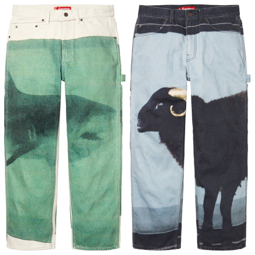 Supreme Fashion Cotton Sheep Shark Cowboy Pants Casual Pants