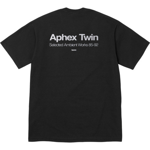 Supreme APHEX TWINAPHEX TWIN AMBIENT WORKS Printed T-shirt Unisex Casual Loose Short Sleeve