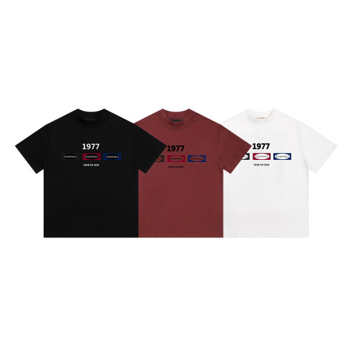 Fear of God Classic Logo Short Sleeve Unisex Loose Casual T-shirt