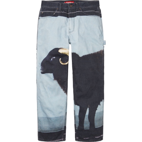 Supreme Fashion Cotton Sheep Shark Cowboy Pants Casual Pants