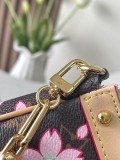 Louis Vuitton Fashion Bow Padlock Cherry Mahjong Bag Crossbody Bag Size: 13 x 4 x 22 CM
