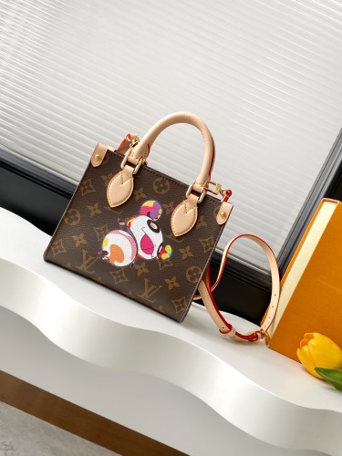 Louis Vuitton New Fashion Cute Panda Printed Handbag Crossbody Bag Size: 15 x 8.5 x 18 CM