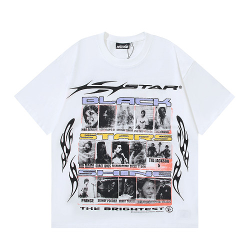 Hellstar High Street Printed Cotton Short Sleeve Unisex Casual Loose T-shirt