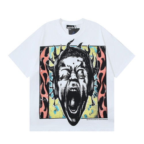 Hellstar High Street Printed Cotton Short Sleeve Unisex Casual Loose T-shirt