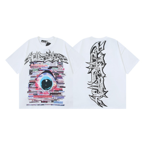 Hellstar High Street Printed Cotton Short Sleeve Unisex Casual Loose T-shirt