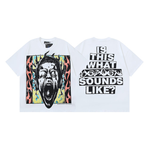 Hellstar High Street Printed Cotton Short Sleeve Unisex Casual Loose T-shirt