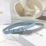 Dior Fashion Versatile Double Sided Head Leather Belt 20MM