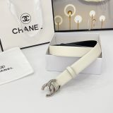 Chanel New Fashion Versatile Double Sided Head Leather Belt 30MM