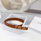 Dior New Fashion Versatile Double Sided Head Leather Belt 20MM
