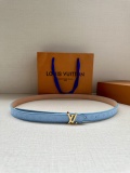 Louis Vuitton Fashion Versatile Logo Letter Double Sided Belt 20MM