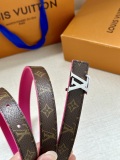 Louis Vuitton Fashion Versatile Logo Letter Double Sided Belt 20MM