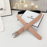 Chanel New Fashion Versatile Double Sided Head Leather Belt 30MM