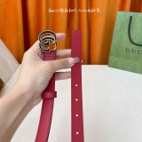 Gucci New Fashion Versatile Double G Copper Buckle Leather Belt 20MM