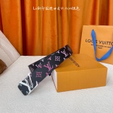 Louis Vuitton New Gradient Logo Printed Plain Belt 40MM