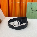 Gucci Classic Versatile Embossed Double G Belt 40MM