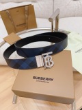 Burberry New Classic Checkered Leather Belt 35MM
