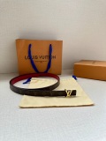 Louis Vuitton Fashion Versatile Logo Letter Double Sided Belt 20MM